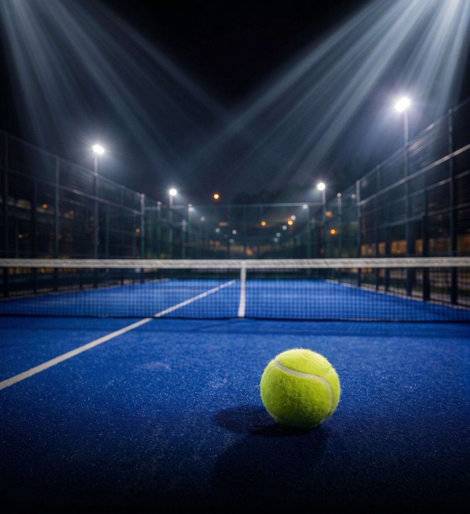 Cancha de pádel nocturna
